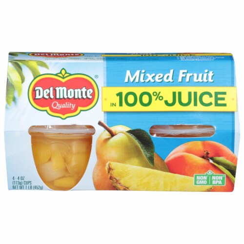 Del Monte Fruta Mixta en Vasitos — 4 vasos de 4 oz