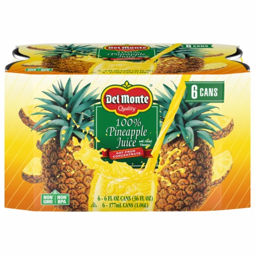 Del Monte Jugo de Piña — 6 latas de 6 fl oz