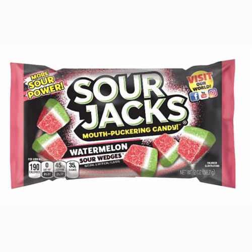 Sour Jacks Soft & Chewy Sour Candies, Watermelon — 2.00 OZ