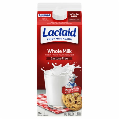 Lactaid 100% Lactose Free Whole — 0.50 GAL