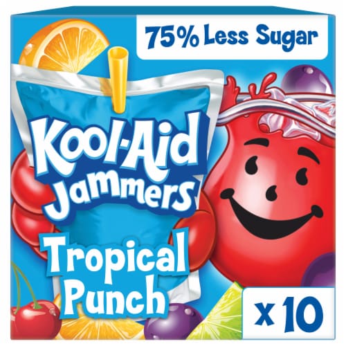 Kool-Aid Jammers Tropical Punch — 10 bolsas de 6 fl oz
