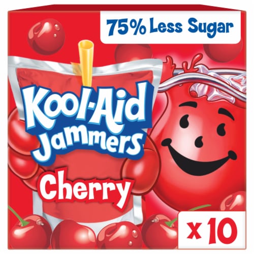 Kool-Aid Jammers Cherry — 10 bolsas de 6 fl oz