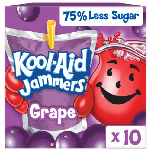 Kool-Aid Jammers Grape 10 Pouches — 10 bolsas de 6 fl oz