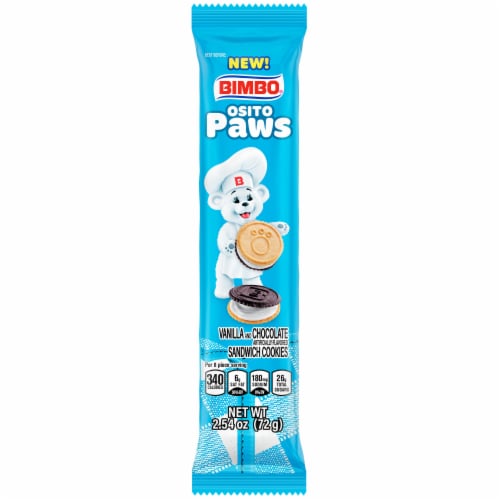 Bimbo Osito Paws galletas vainilla y chocolate — 74 g