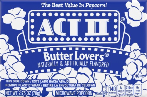 Act II Butter Lovers Palomitas para Microondas — 2.75 oz