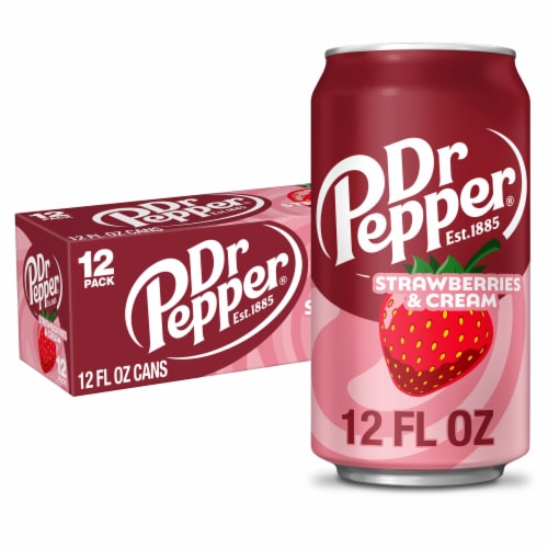 Dr Pepper Strawberries & Cream — 12 latas de 12 fl oz