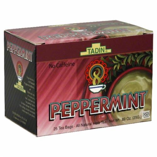 Tadin All Natural Herb Tea, Peppermint — 25 sobres