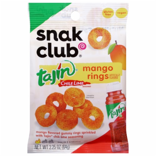 Snak Club Tajín Mango Rings — 2.25 oz