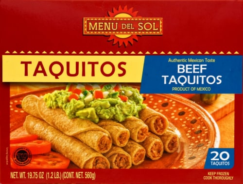 Menú del Sol Taquitos de Res — 20 taquitos · 19.75 oz