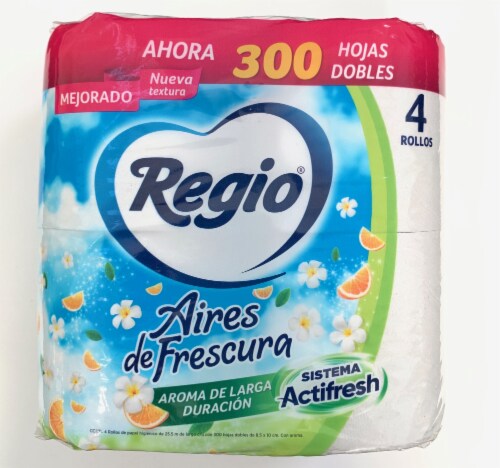 Regio Aires de Frescura Papel Higiénico — 4 rollos