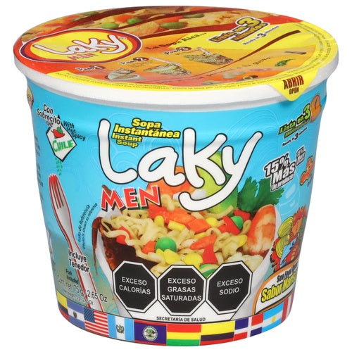 Laky Men sopa instantánea de mariscos — 2.65 oz