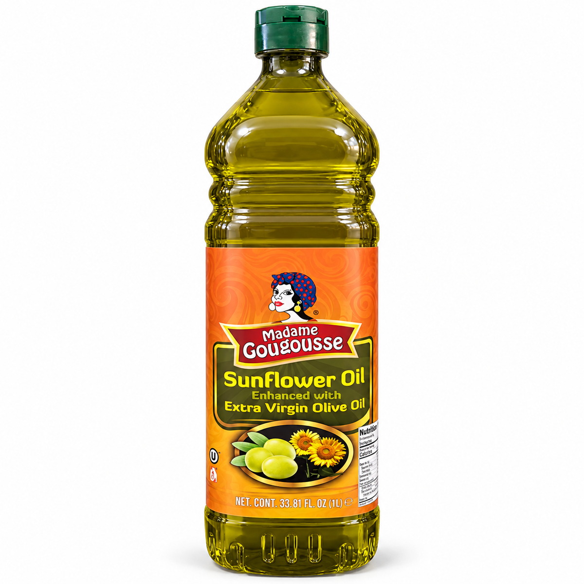 Madame Gousse Sunflower Oil Enhanced with Extra Virgin Olive Oil – 33.81 fl oz (1 L)