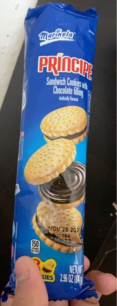 Marinela Principe galletas con relleno de chocolate 105 g