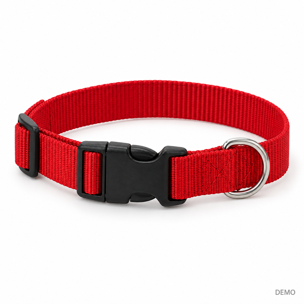 Collar ajustable rojo – 1 collar ajustable / talla M