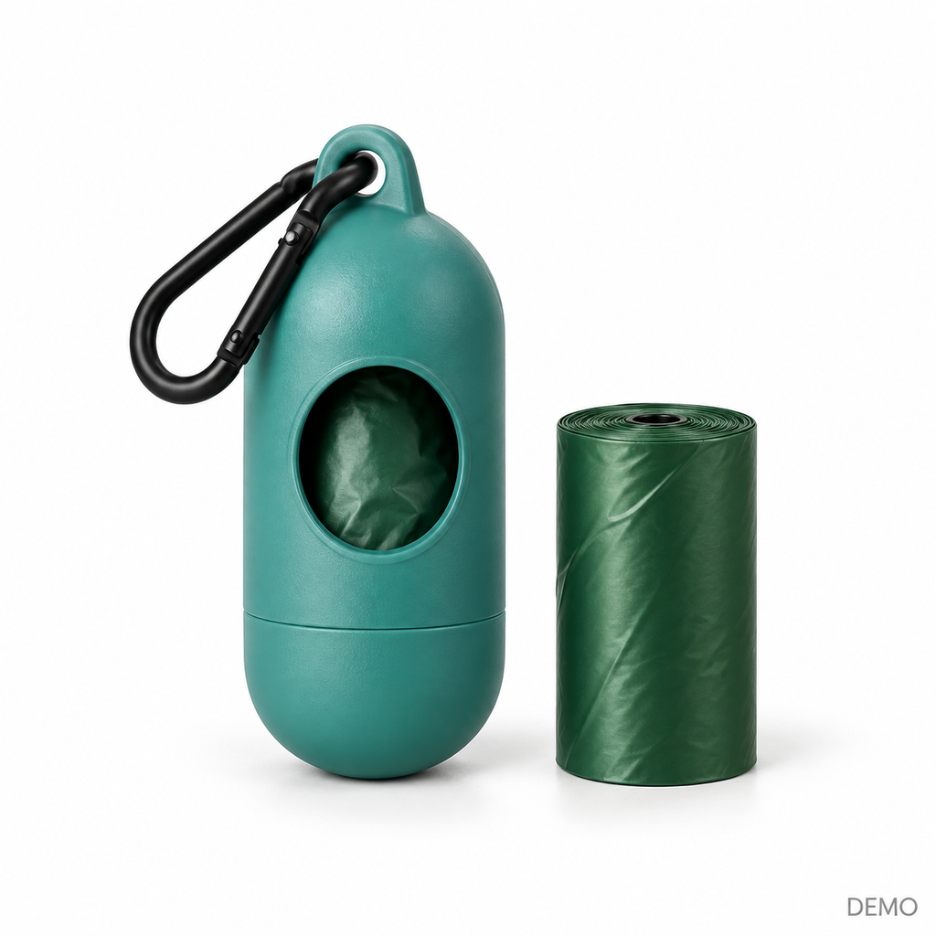 Dispensador de bolsas para paseo – 1 dispensador + 1 rollo de 15 bolsas