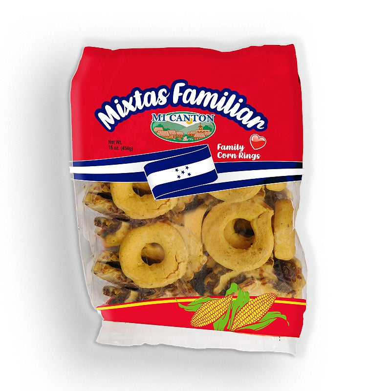 Mi Cantón Mixtas Familiar aros de maíz — 16 oz / 454 g
