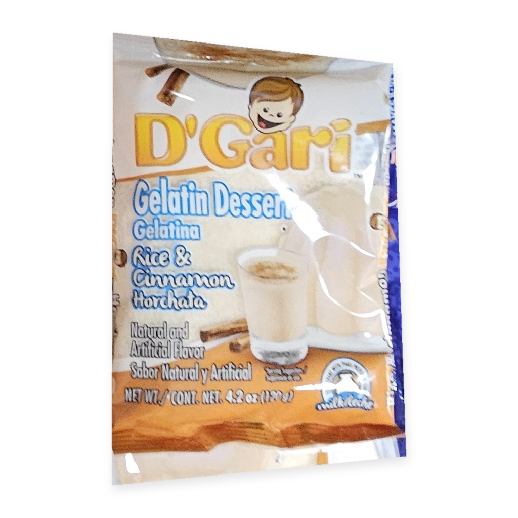 D’Gari Gelatina Horchata Arroz y Canela – 4.2 oz (120 g)