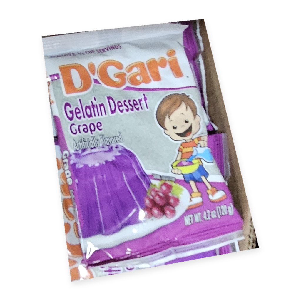 D’Gari Gelatina Sabor Uva – 4.2 oz (120 g)