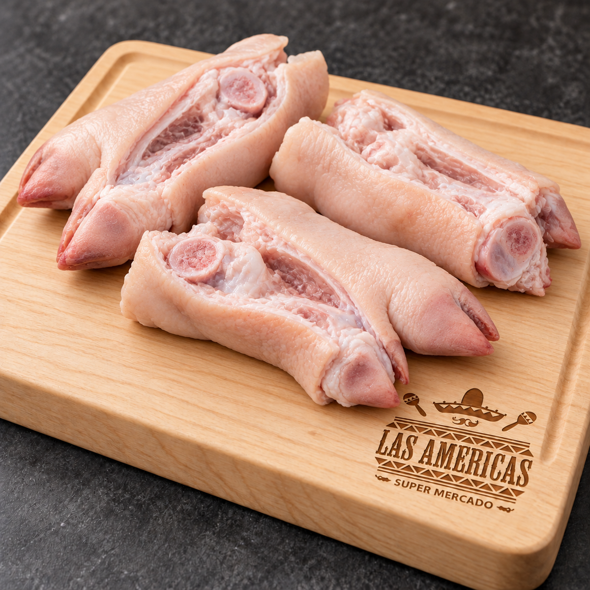 Pata de puerco — imagen ilustrativa IA sobre tabla clara Las Americas