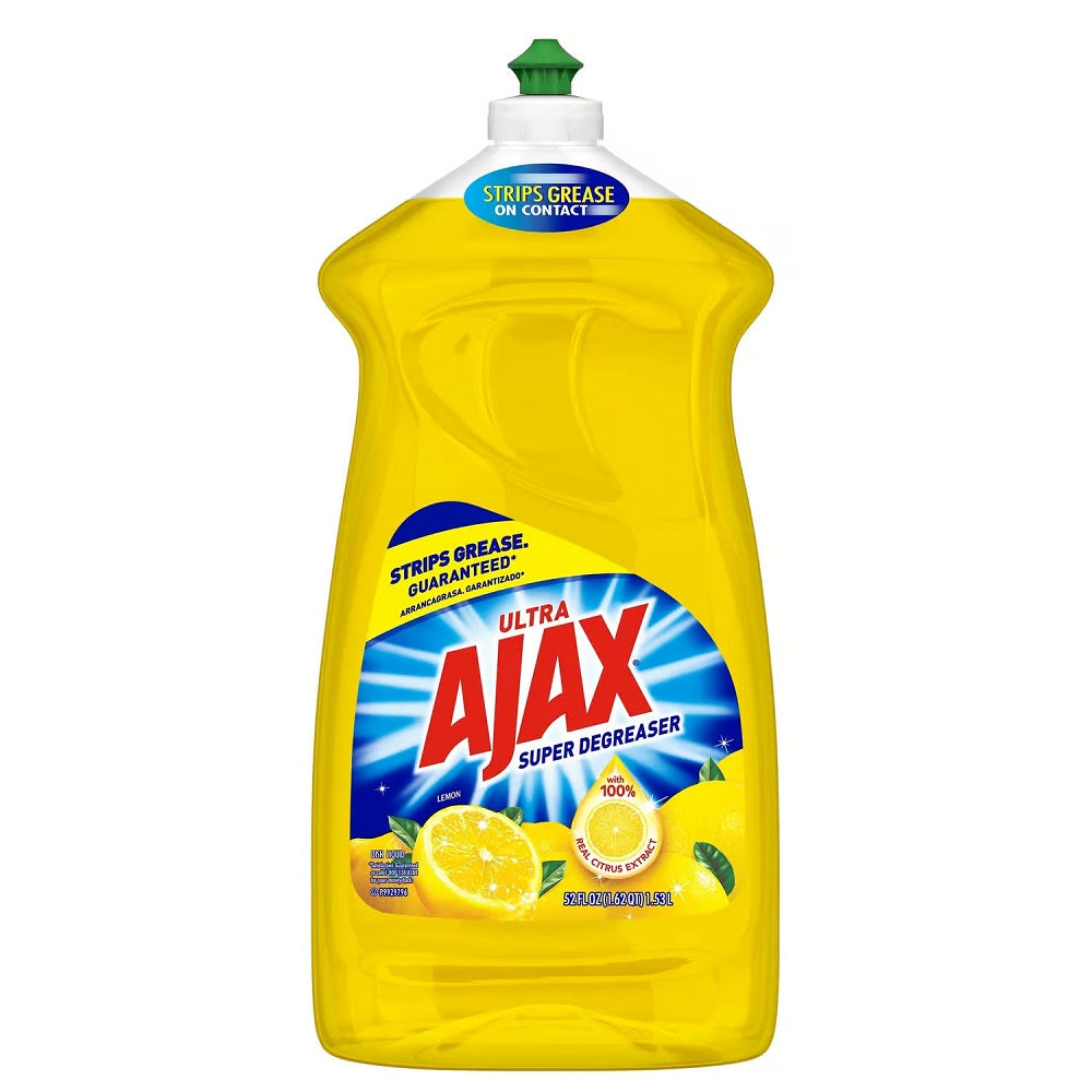 Ajax Super Degreaser Lemon Dish Soap — 52 oz