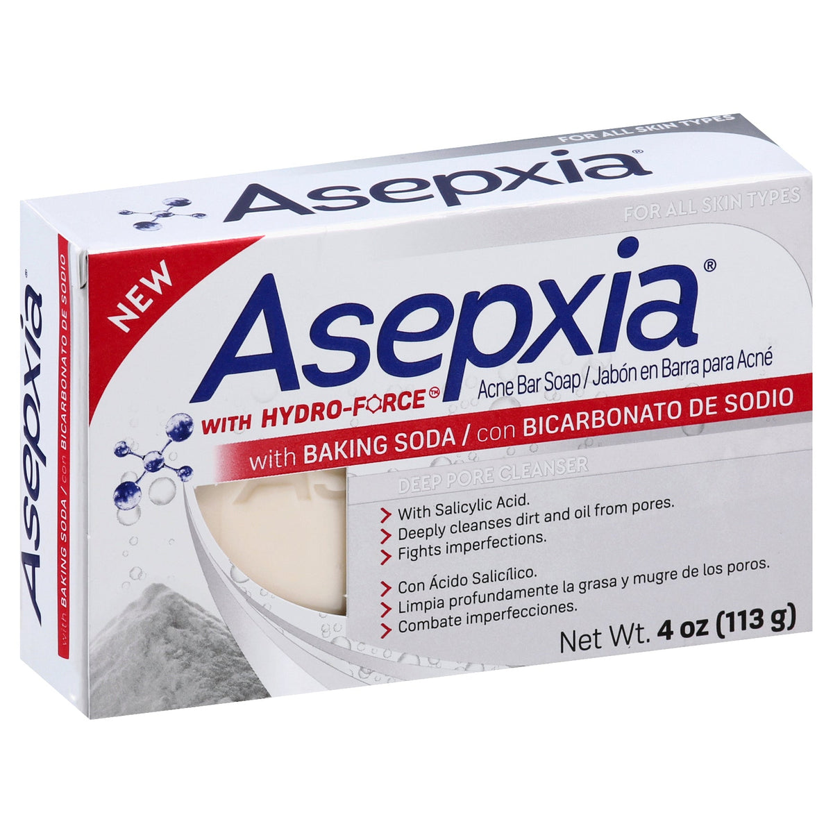Asepxia with Hydro-Force Acne Bar Jabón 4 oz