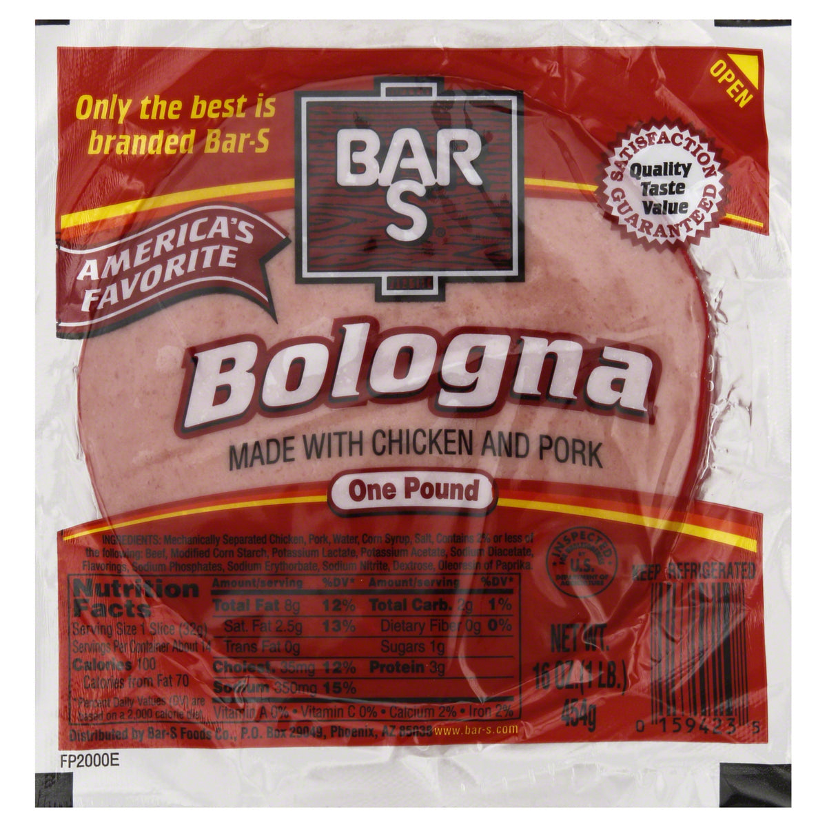 Bar S Bologna, Original — 16.00 OZ