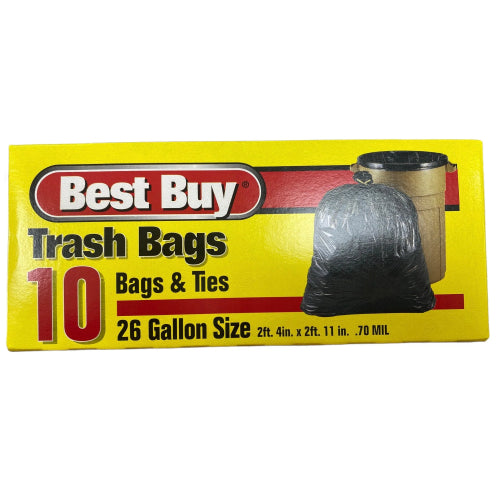 Best Buy Trash Bags 26 Gal 10ct