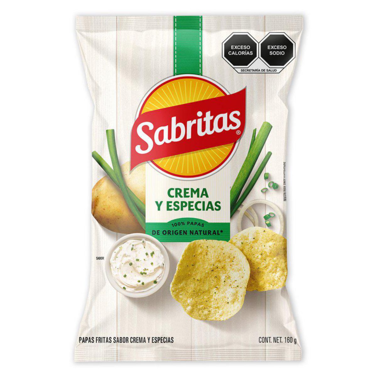 Sabritas Papas Crema y Especias — 160 g
