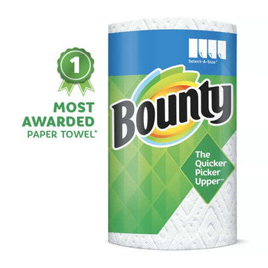 Bounty toallas de papel — 1 rollo de 108 hojas