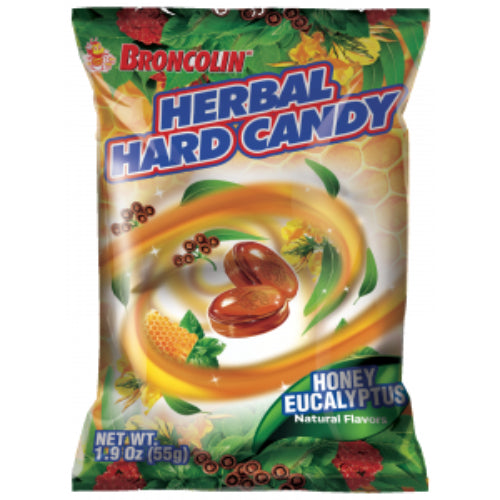 Broncolin Herbal Hard Candy Honey Eucalyptus Flavor 22ct 1.9oz