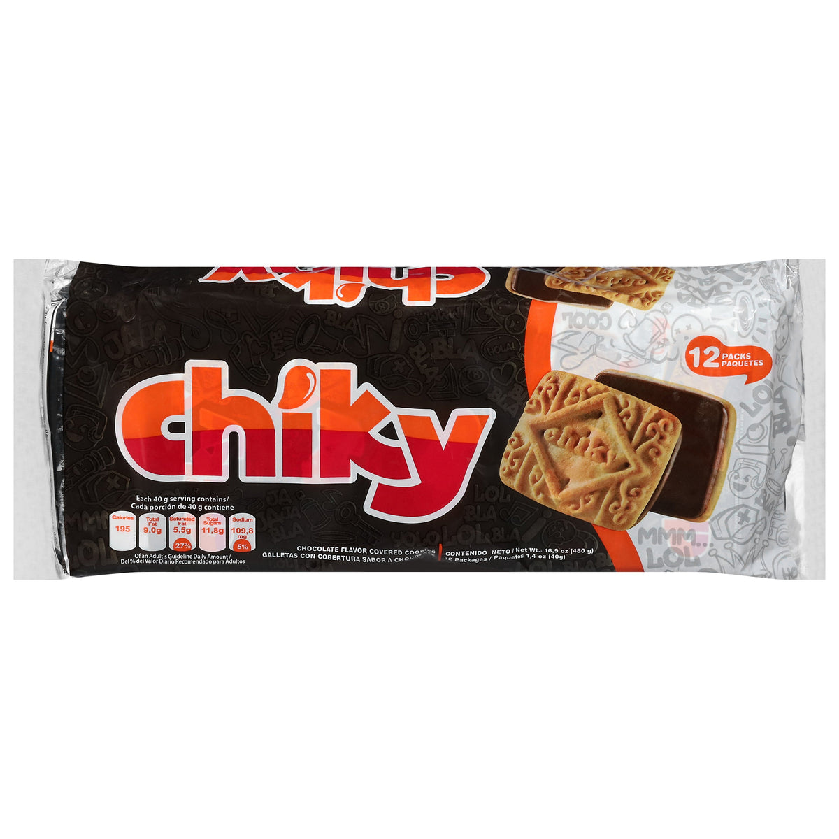 Chiky Chocolate Galletas 12 Packs Pack 12 unidades