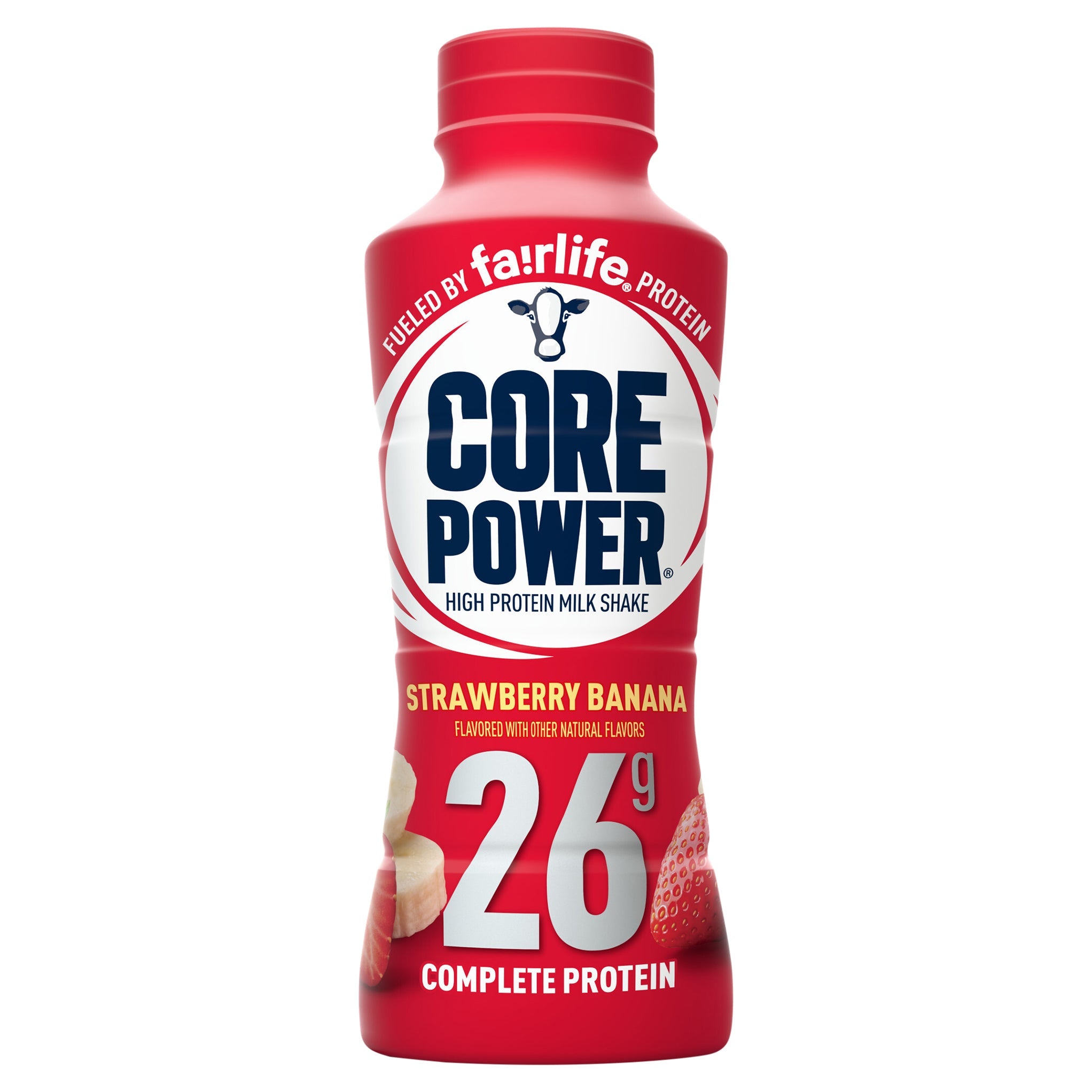 Core Power Proteína Fresa y banano 26g Bottle, 14 fl oz