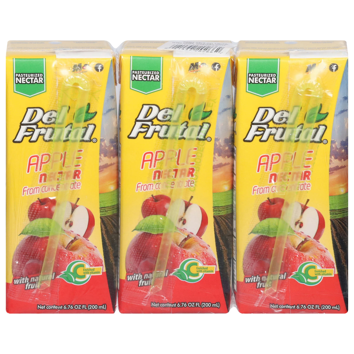Del Frutal Apple Nectar 3 - 200 ml Cartons