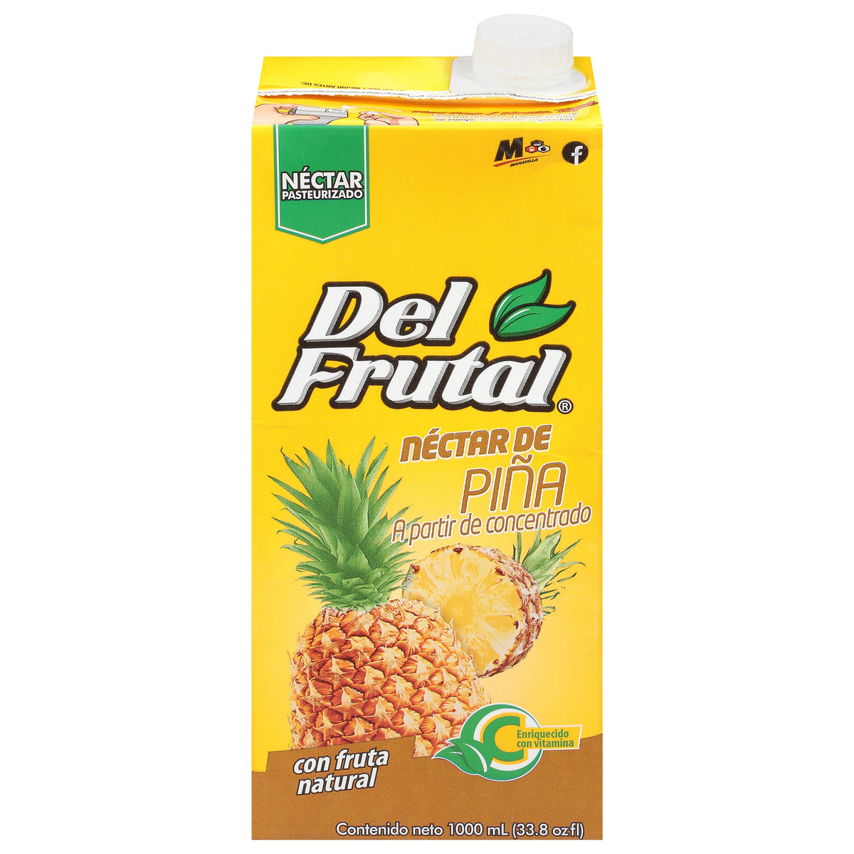 Del Frutal Piña Nectar Jugo 33.8 fl oz