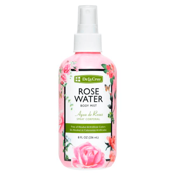 De La Cruz agua de rosas en spray — 8 fl oz