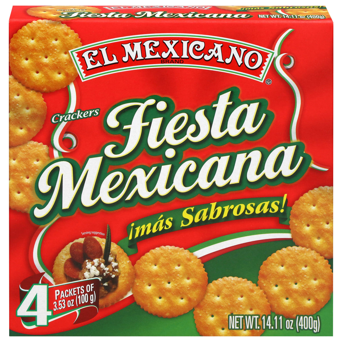 El Mexicano Fiesta Mexicana Galletas saladas 4 - 3.53 oz Packets