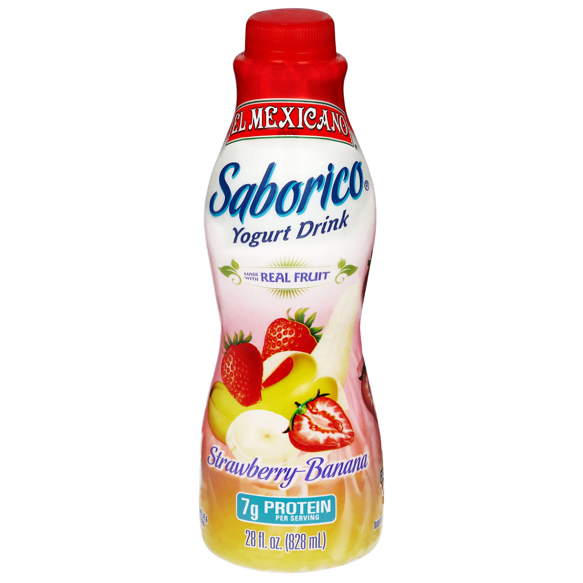 El Mexicano Saborico Fresa y banano Yogur bebible 28 fl oz