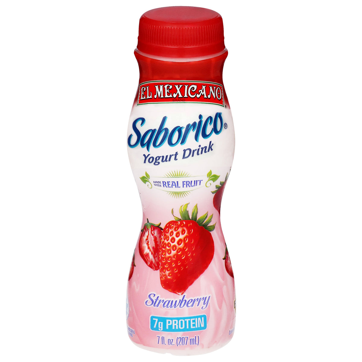 El Mexicano Saborico Yogur bebible de fresa — 7 fl oz