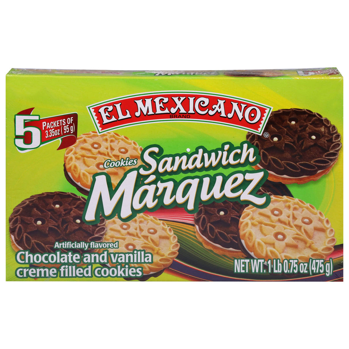 El Mexicano Sandwich Marquez Galletas 5 - 3.35 oz Galletas