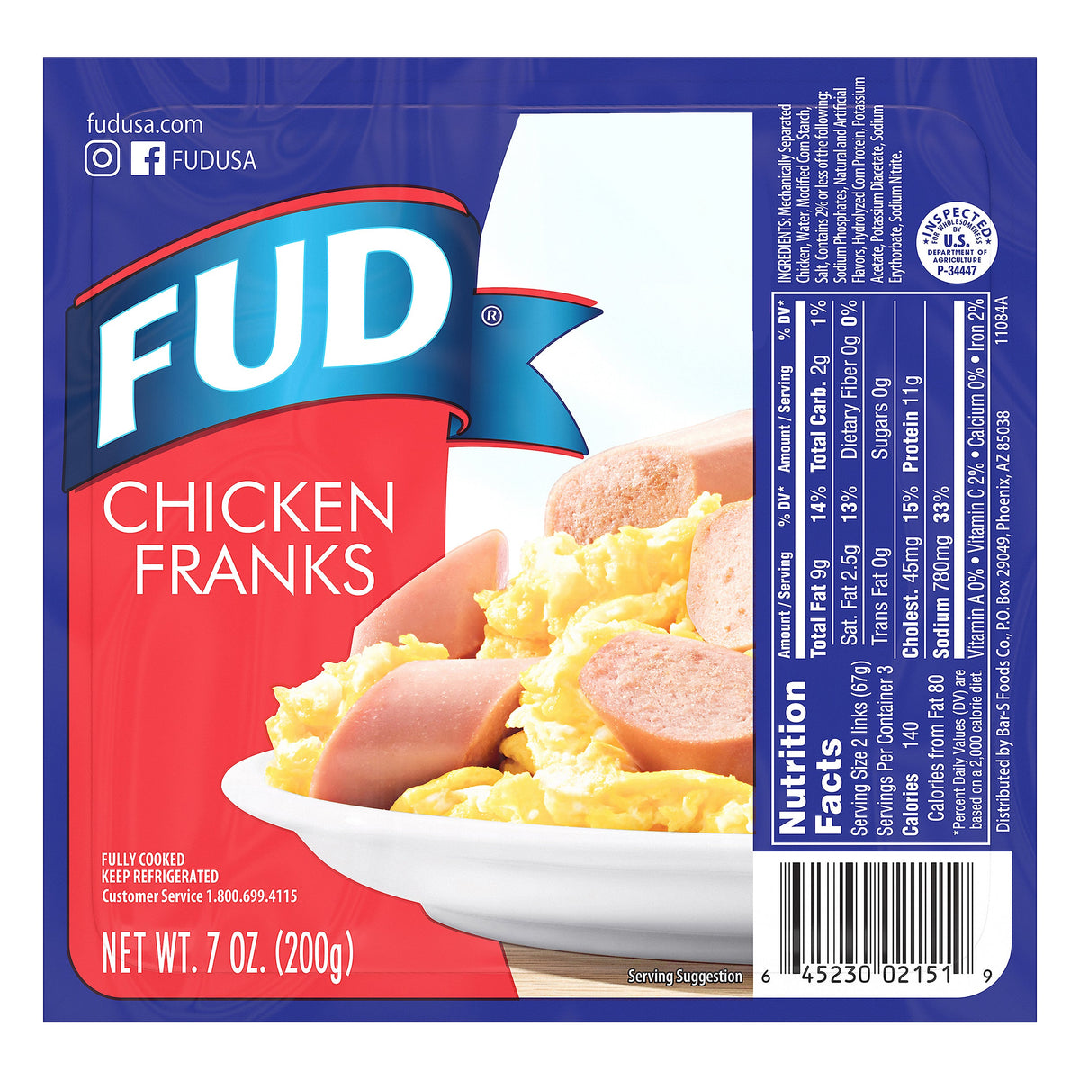 FUD Salchichas de pollo 7 oz
