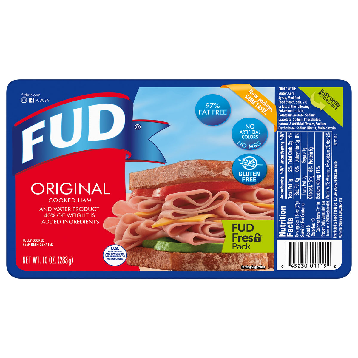FUD Original Jamón cocido 10 oz