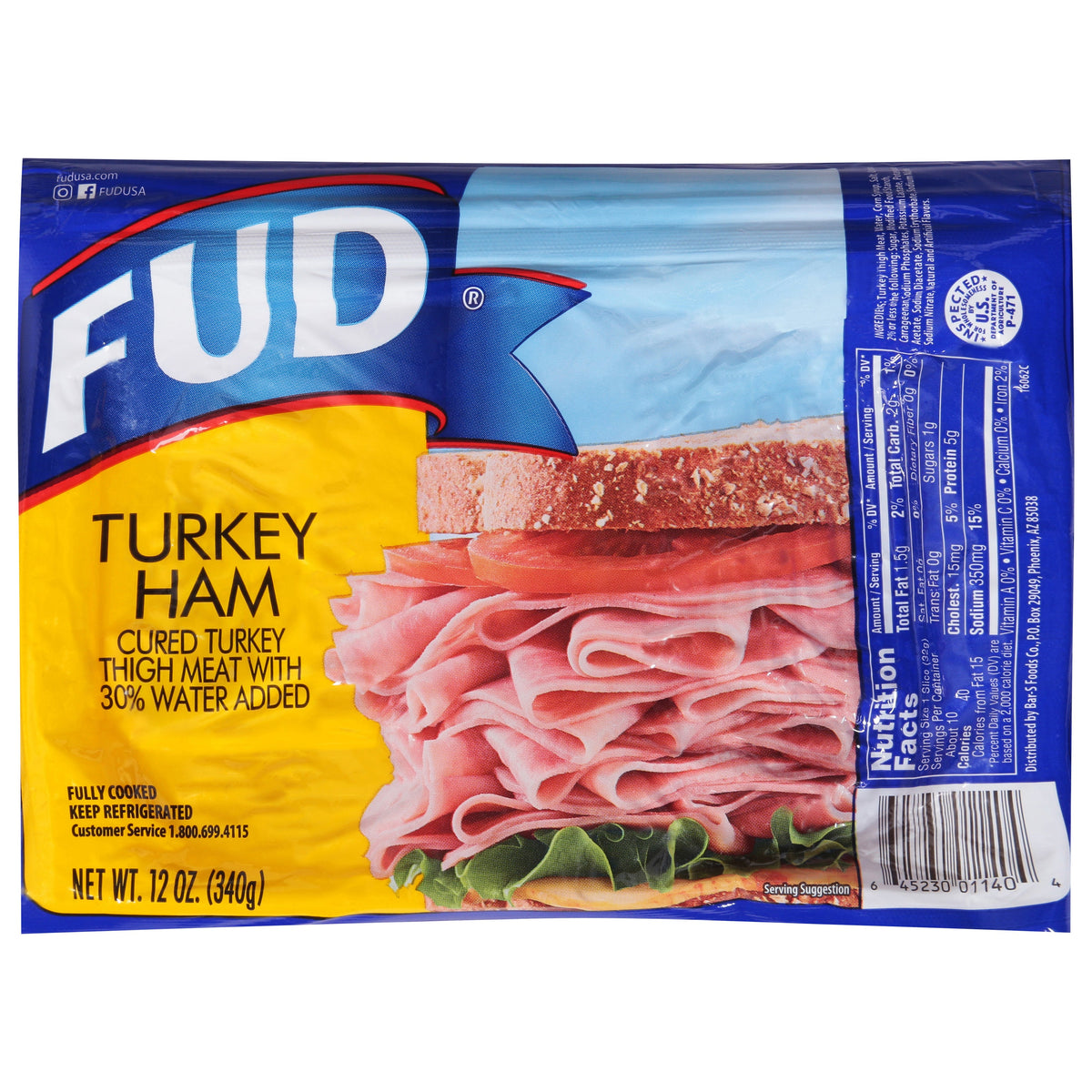 FUD Jamón de pavo 12 oz