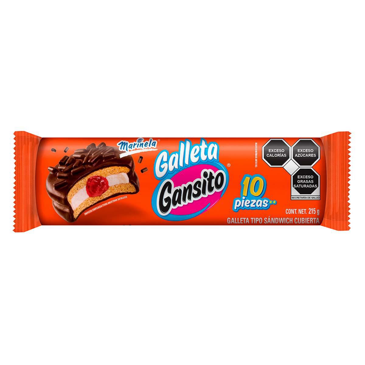 Marinela Galletas Gansito — 10 piezas · 215 g