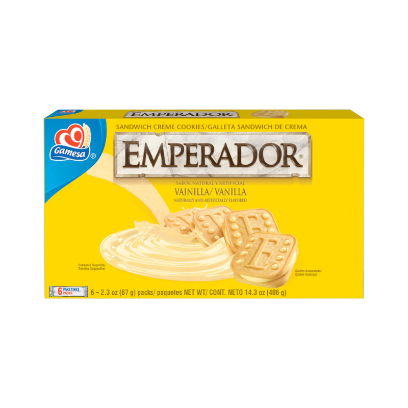 Gamesa Emperador galletas sabor vainilla — 14.3 oz