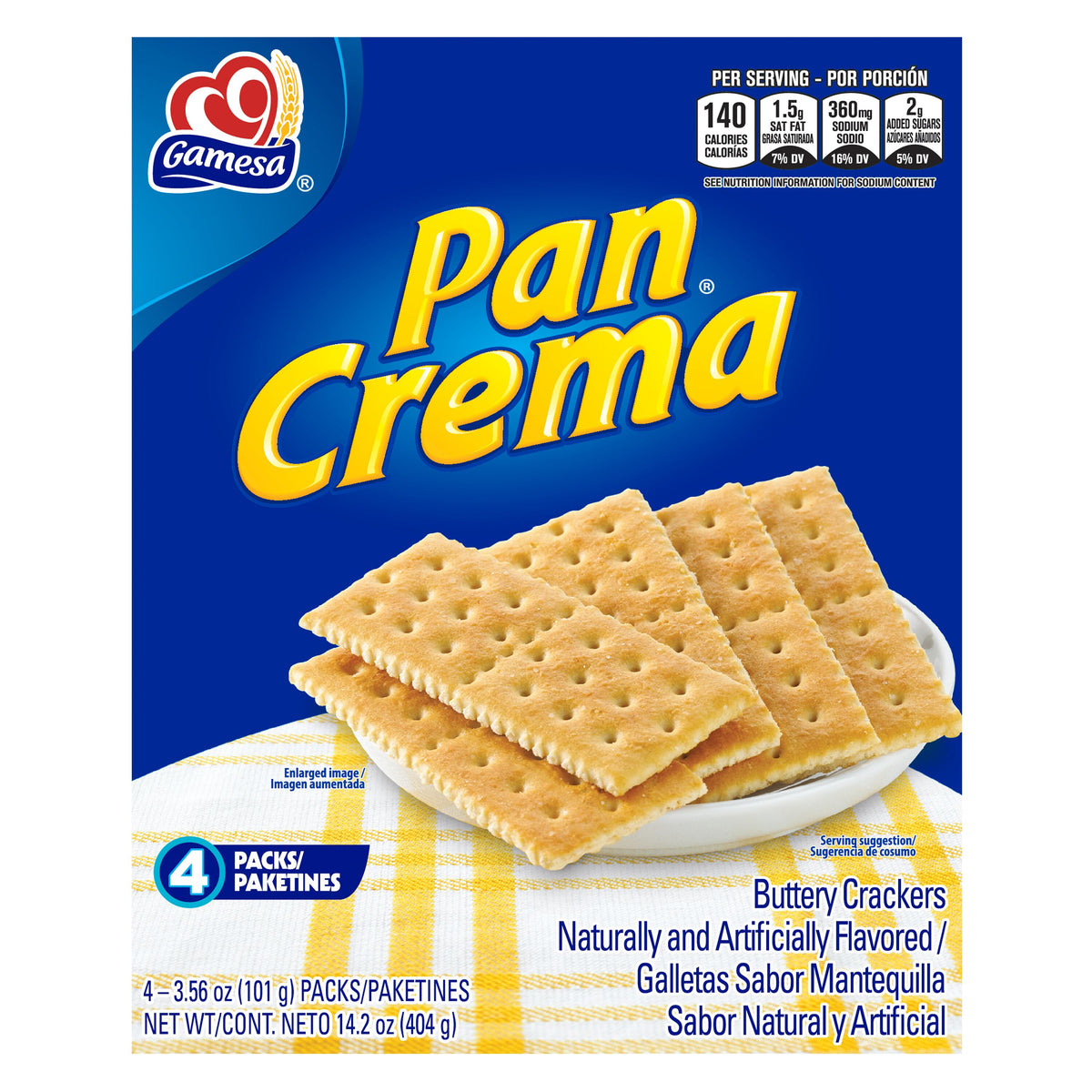 Gamesa Pan Crema galletas sabor mantequilla — 404 g