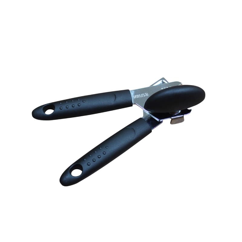 IMUSA abrelatas de acero inoxidable negro — 1 unidad