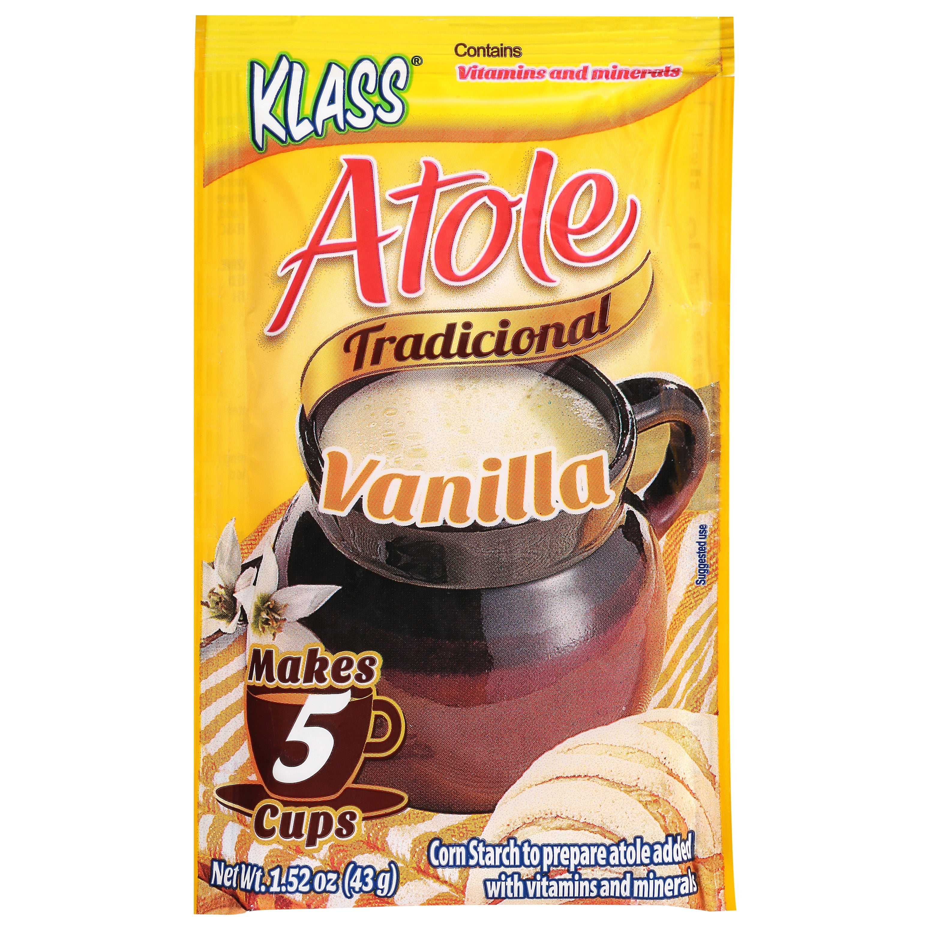 Klass Atole Tradicional Vainilla Mezcla para bebida 1.52 oz
