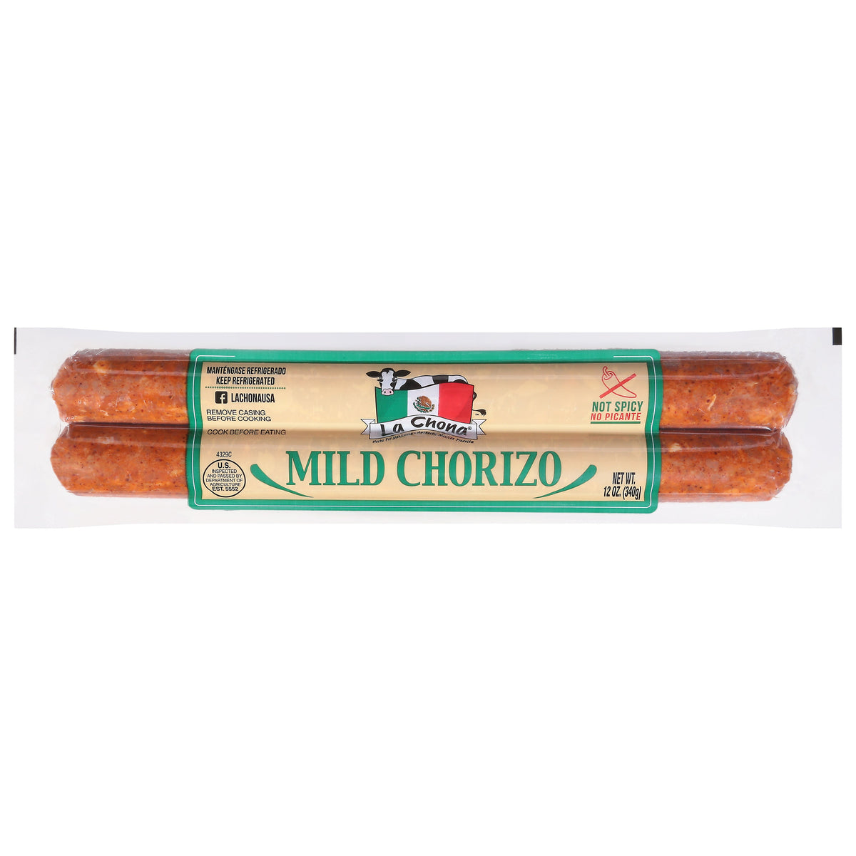 La Chona Mild Chorizo 12 oz