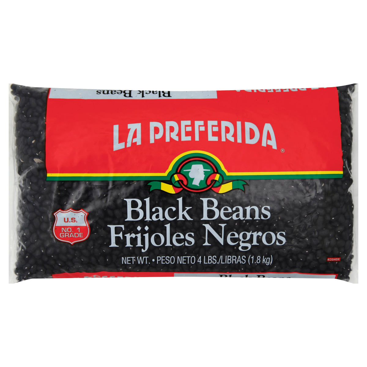La Preferida Frijoles negros secos — 4 lb