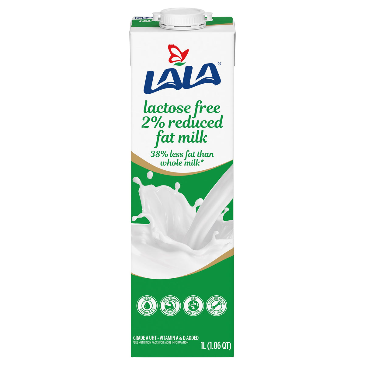 Lala Leche 2% sin lactosa — 1 L